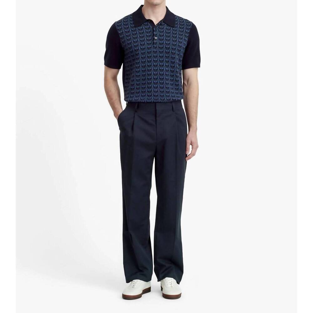 NEW TIGER OF SWEDEN erros cotton-cashmere polo in bruised blue